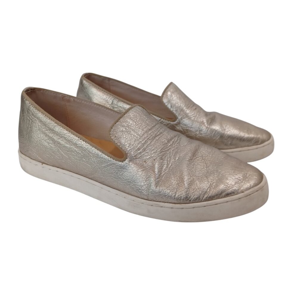 Birdies Leather Sneakers Swift Metallic Gold Slip On‎ Loafer Flats Womens 8